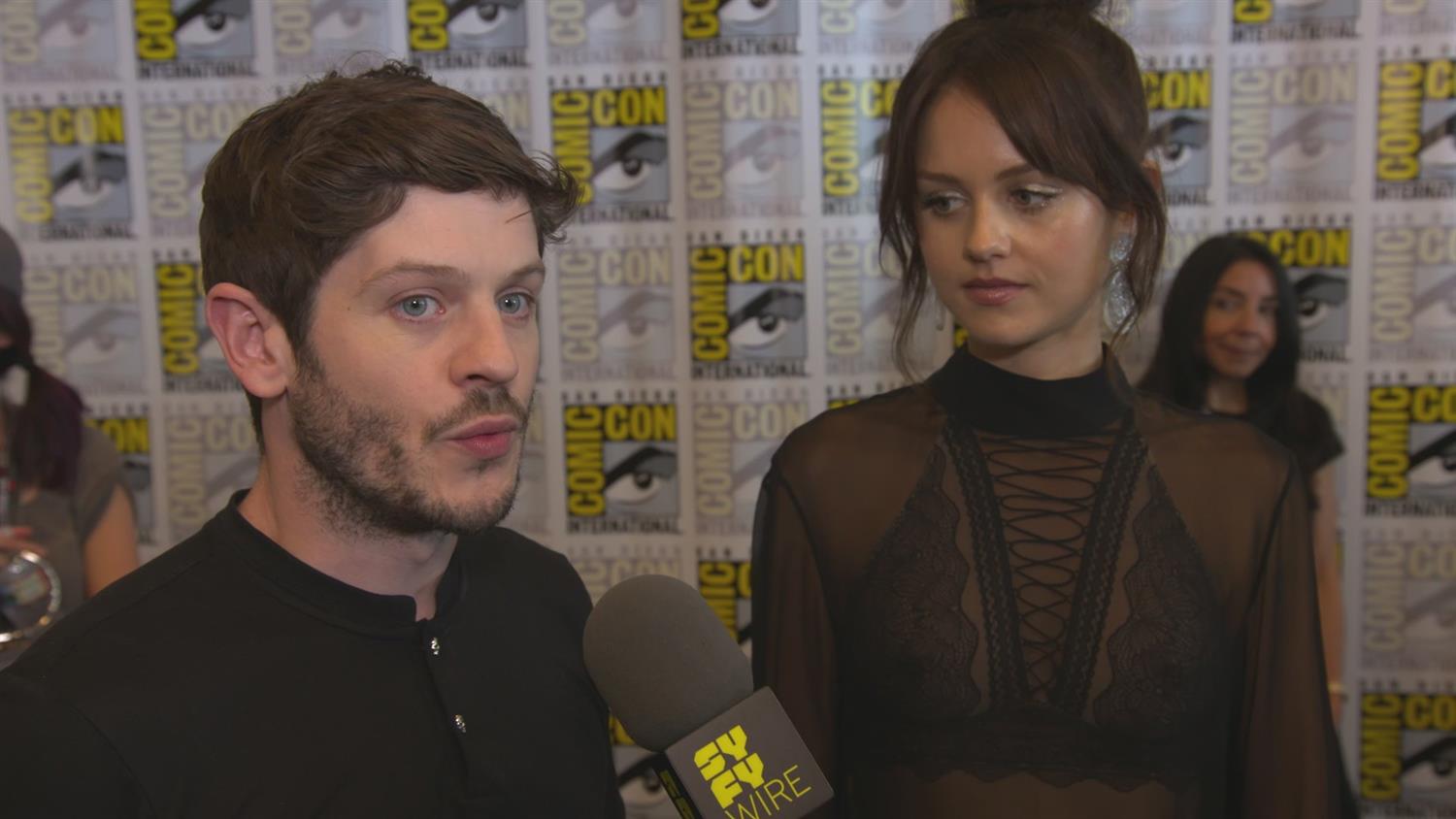 Inhumans Cast on Mutant Hair and Pretending They Have a Giant Dog Inhumans Cast on Mutant Hair and Pretending They Have a Giant Dog