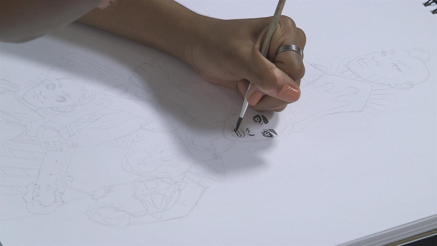 Watch Comic Book Artist Ashley A. Woods Draw Lady Castle Characters Watch Comic Book Artist Ashley A. Woods Draw Lady Castle Characters